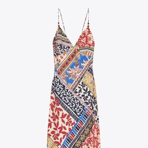 Zara Patchwork Print Midi Dress